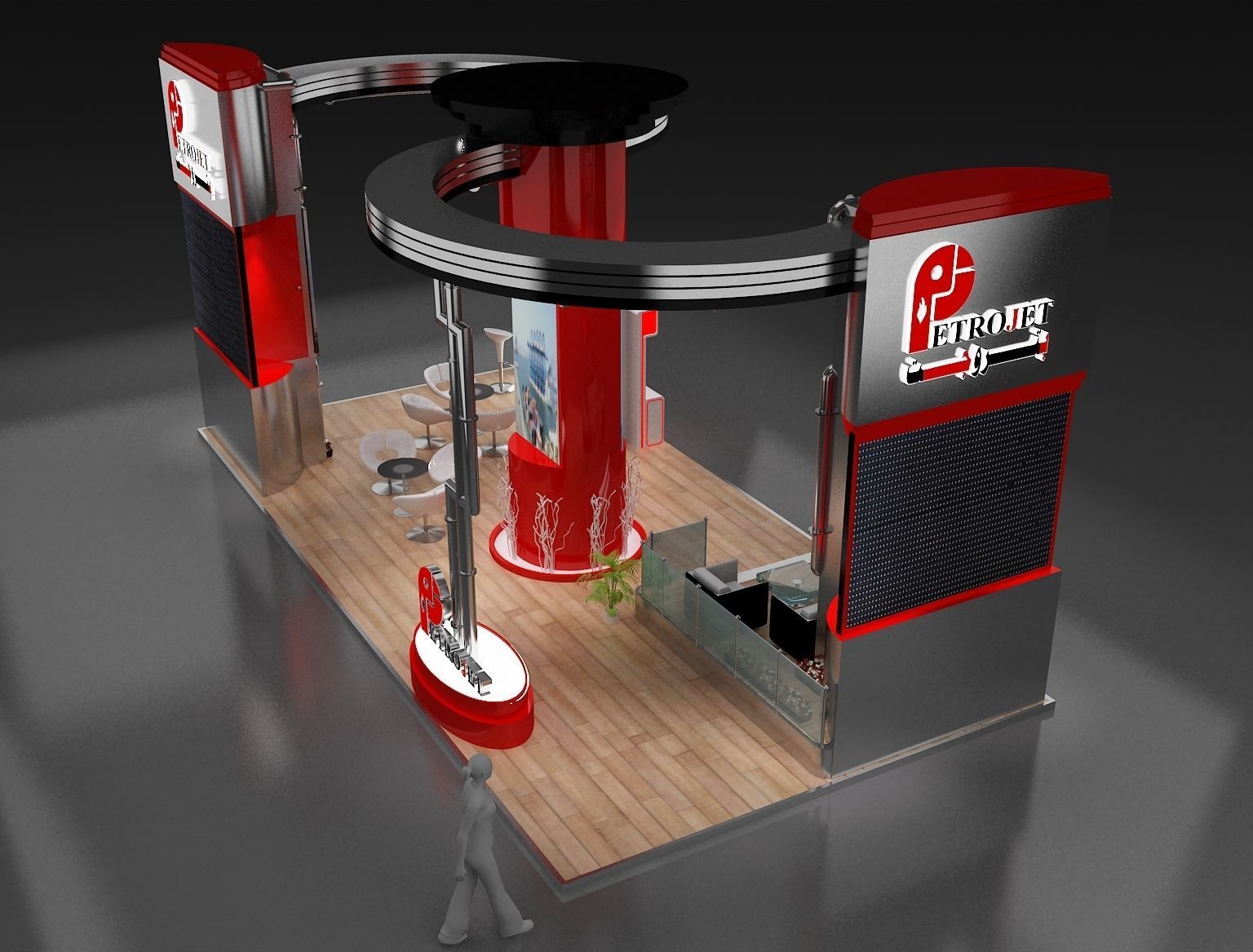 Booth Exhibition Stand a232  3D model_9