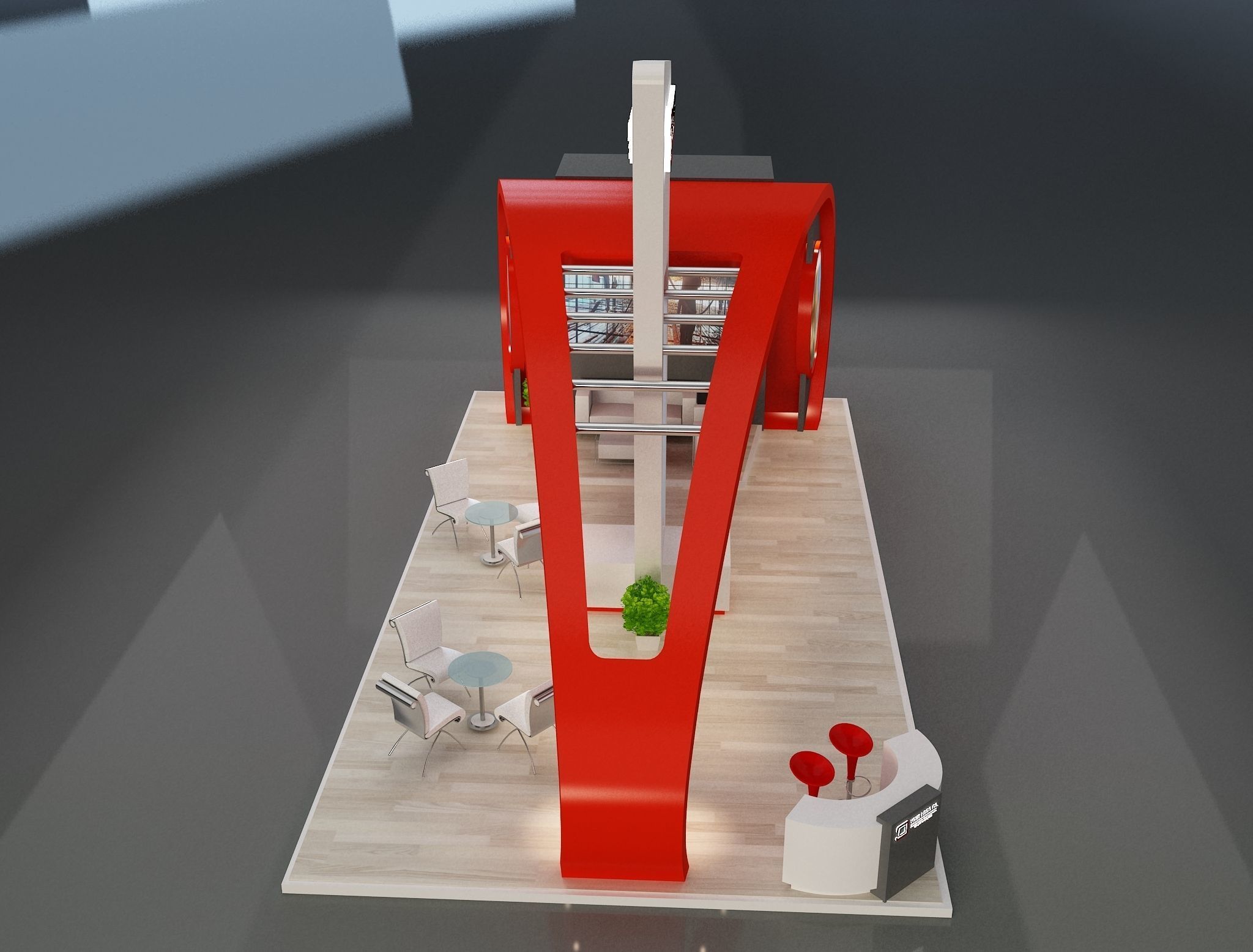 Booth Exhibition Stand a230a 3D model_12