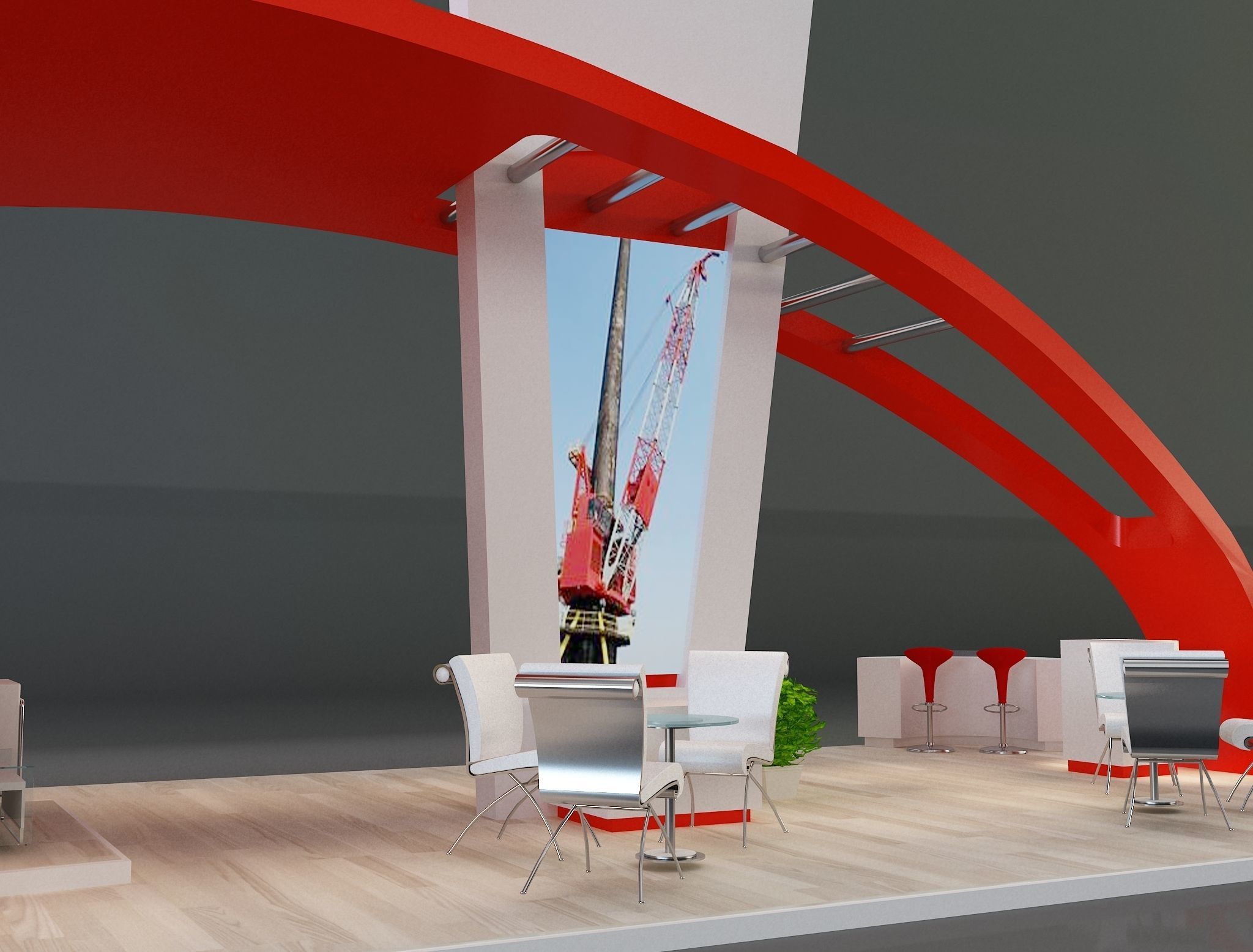 Booth Exhibition Stand a230a 3D model_2