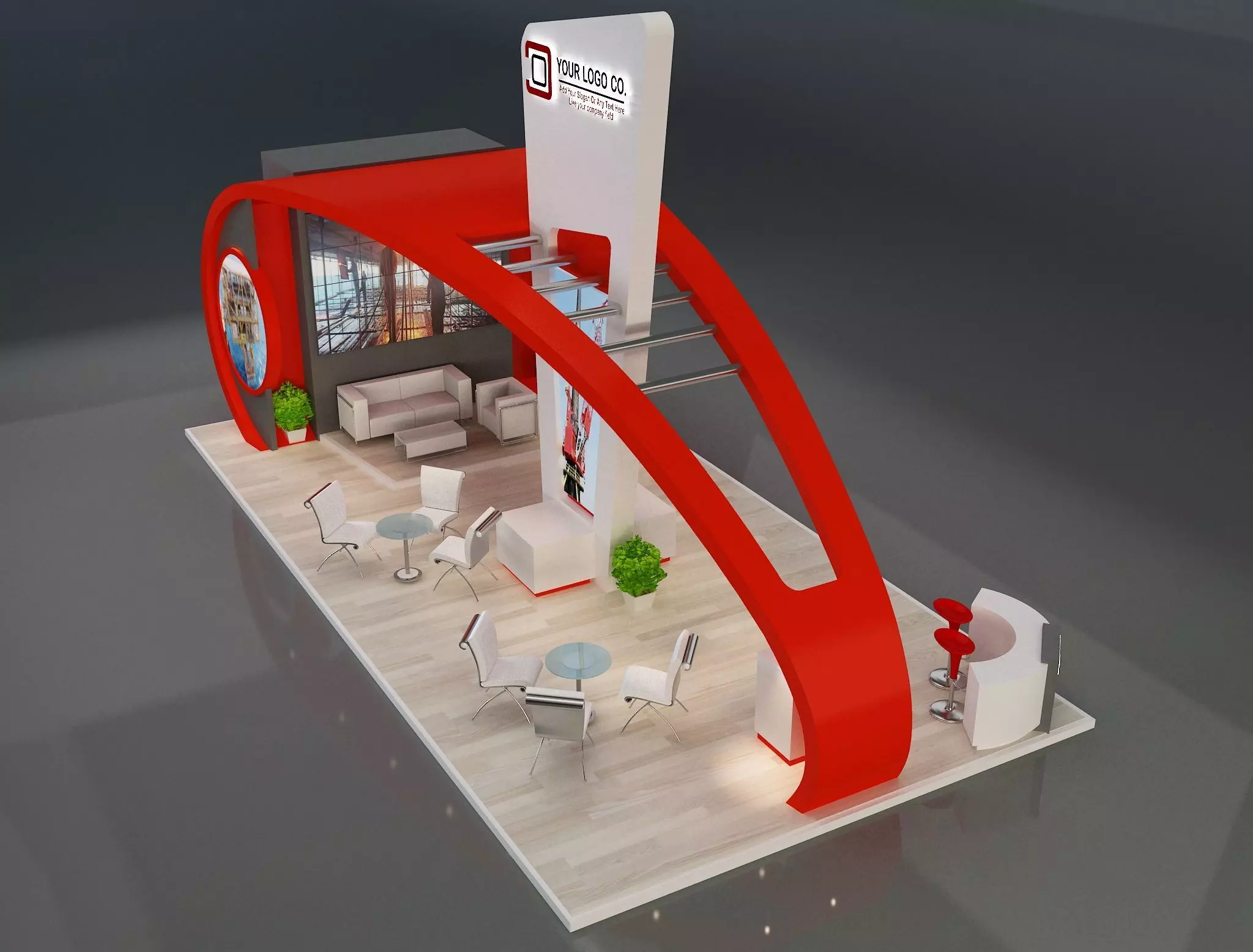 Booth Exhibition Stand a230a 3D model_0