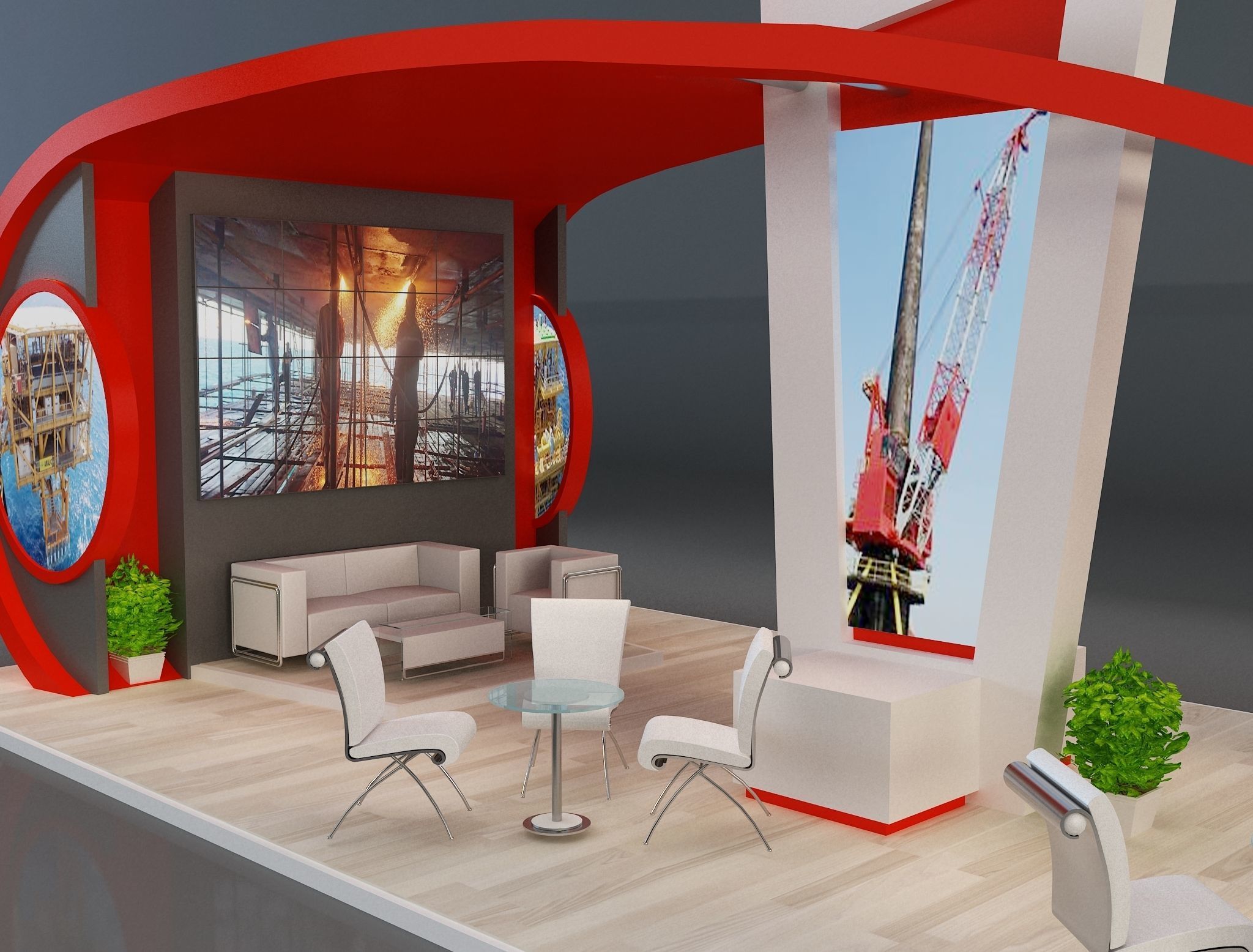Booth Exhibition Stand a230a 3D model_13