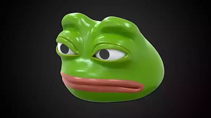 Pepe the Frog - Angry Pepe Expression Low-poly 3D model