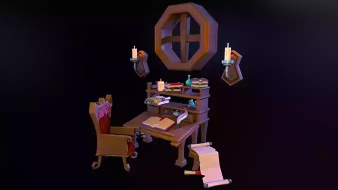 Stylized Wizard Room 