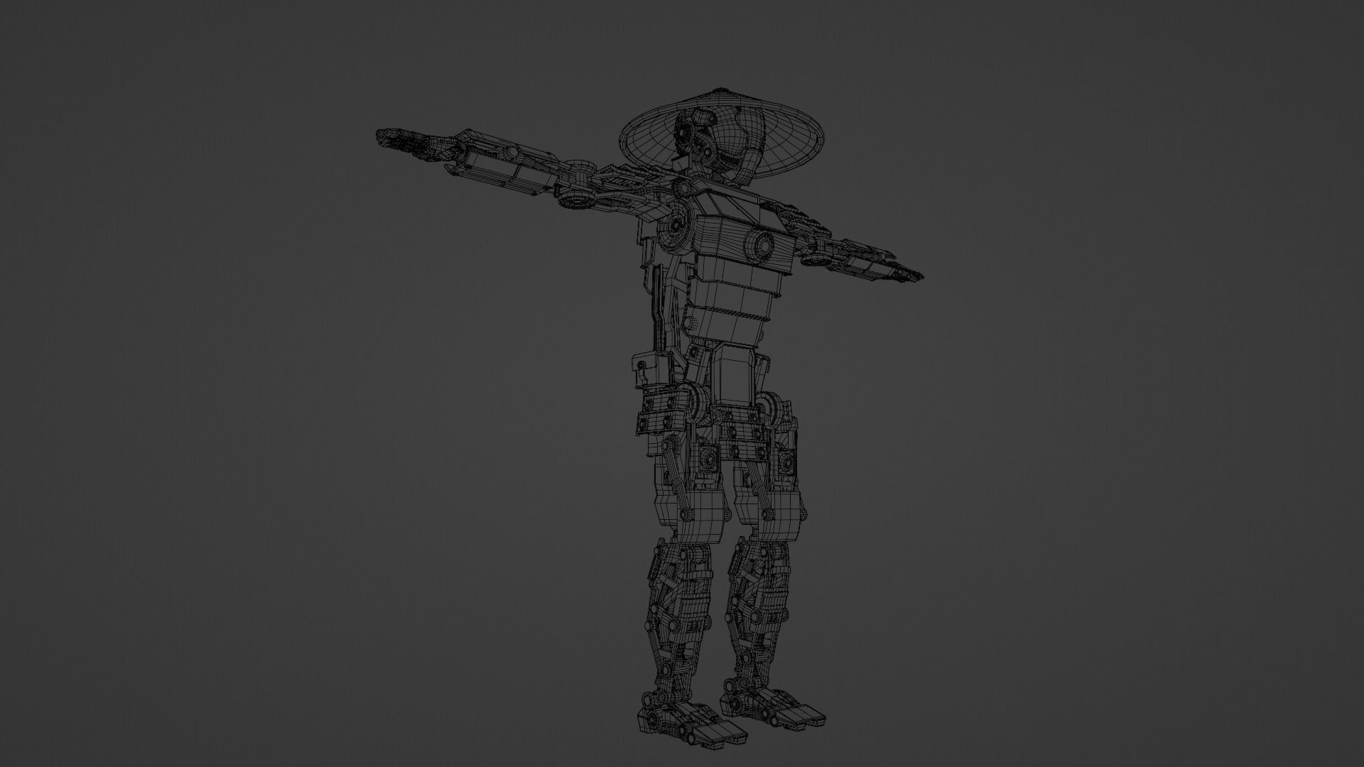 Samurai Robot Character 3D model_8