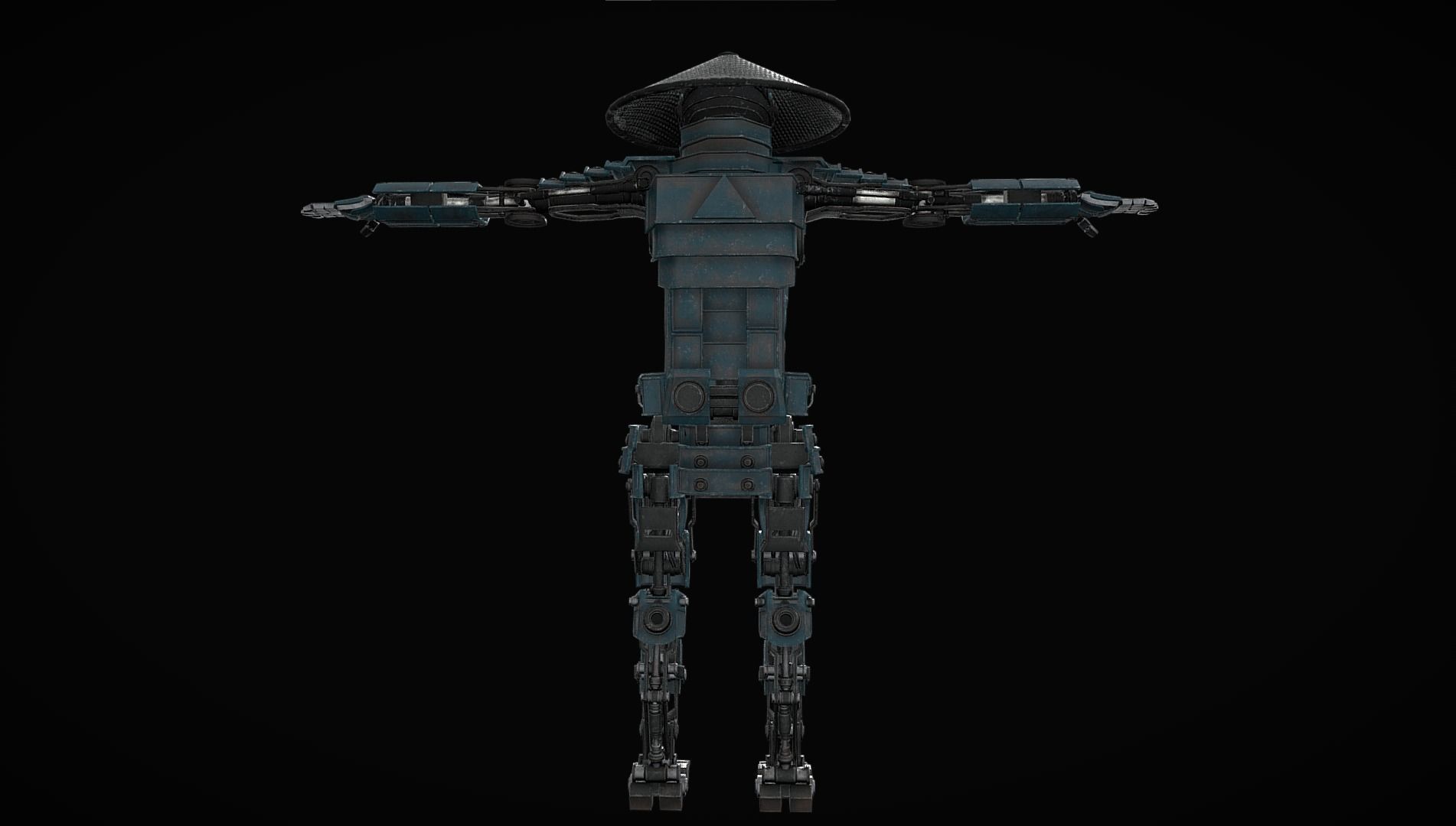 Samurai Robot Character 3D model_1