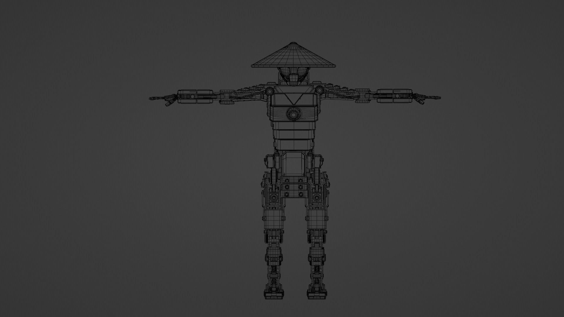 Samurai Robot Character 3D model_5