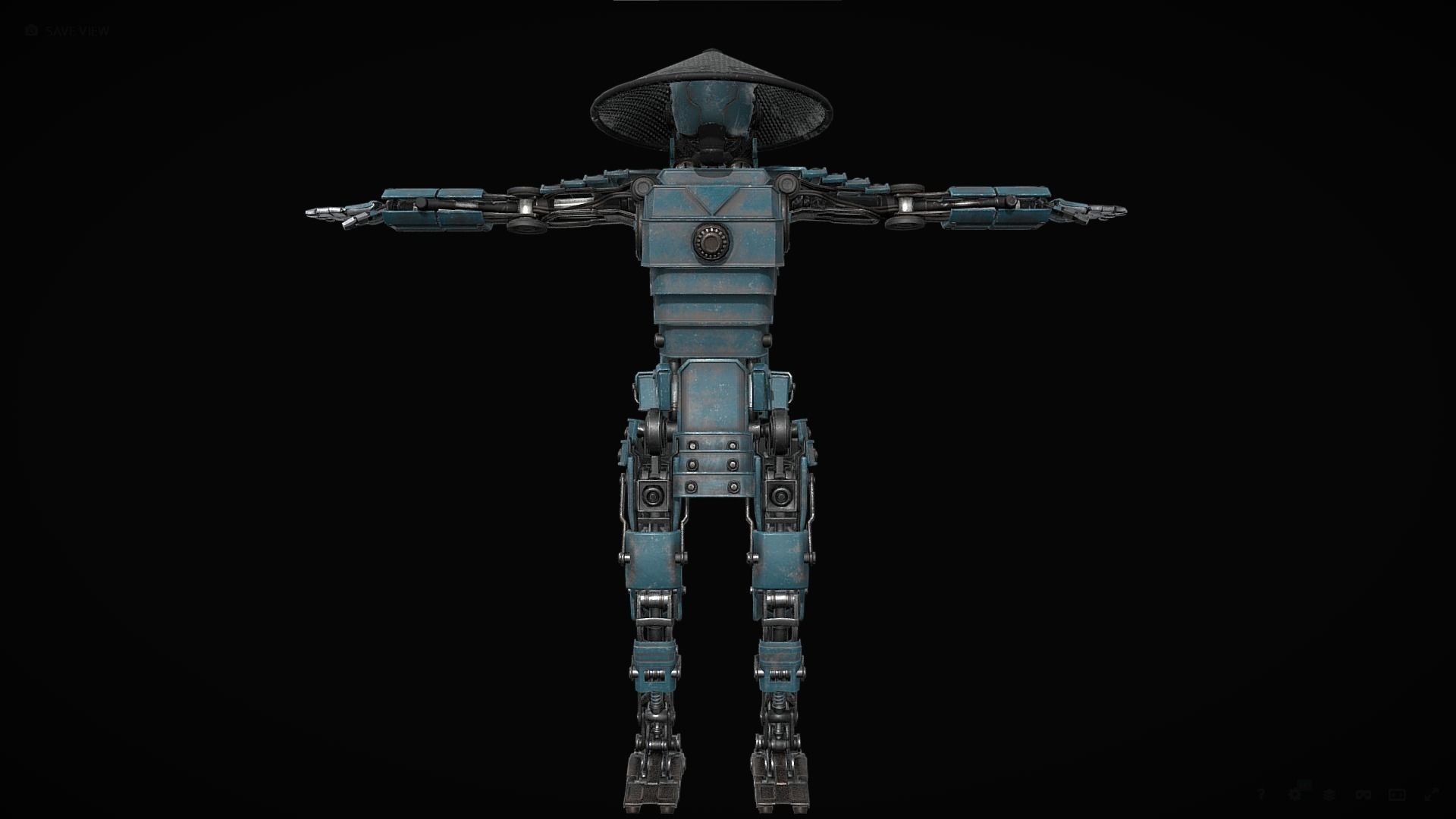 Samurai Robot Character 3D model_2