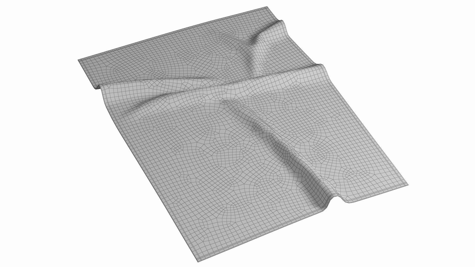 Tea Towel V4 Low-poly 3D model_13