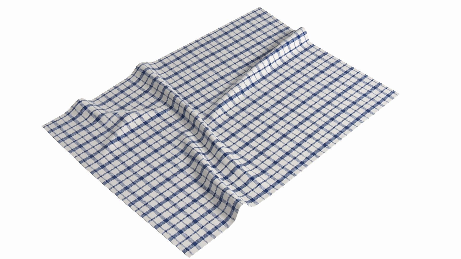 Tea Towel V4 Low-poly 3D model_5