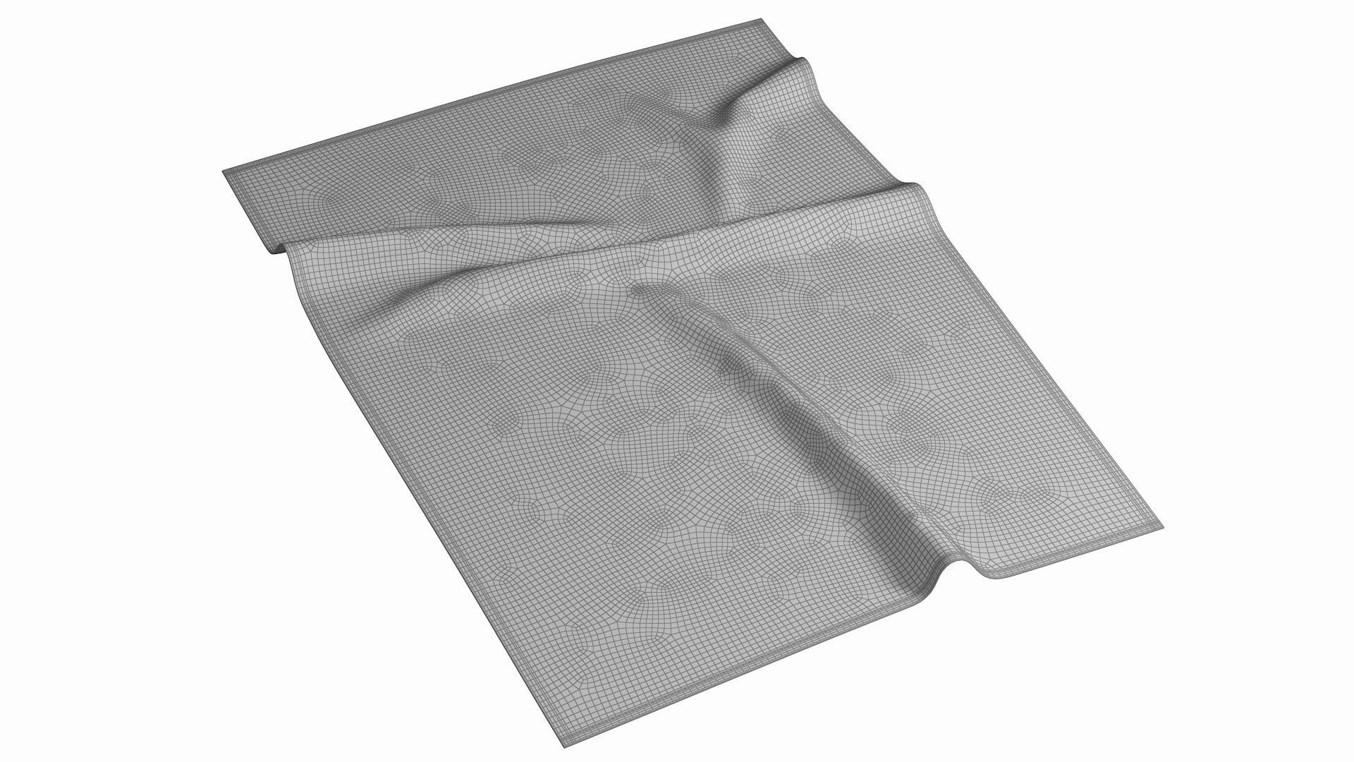 Tea Towel V4 Low-poly 3D model_14