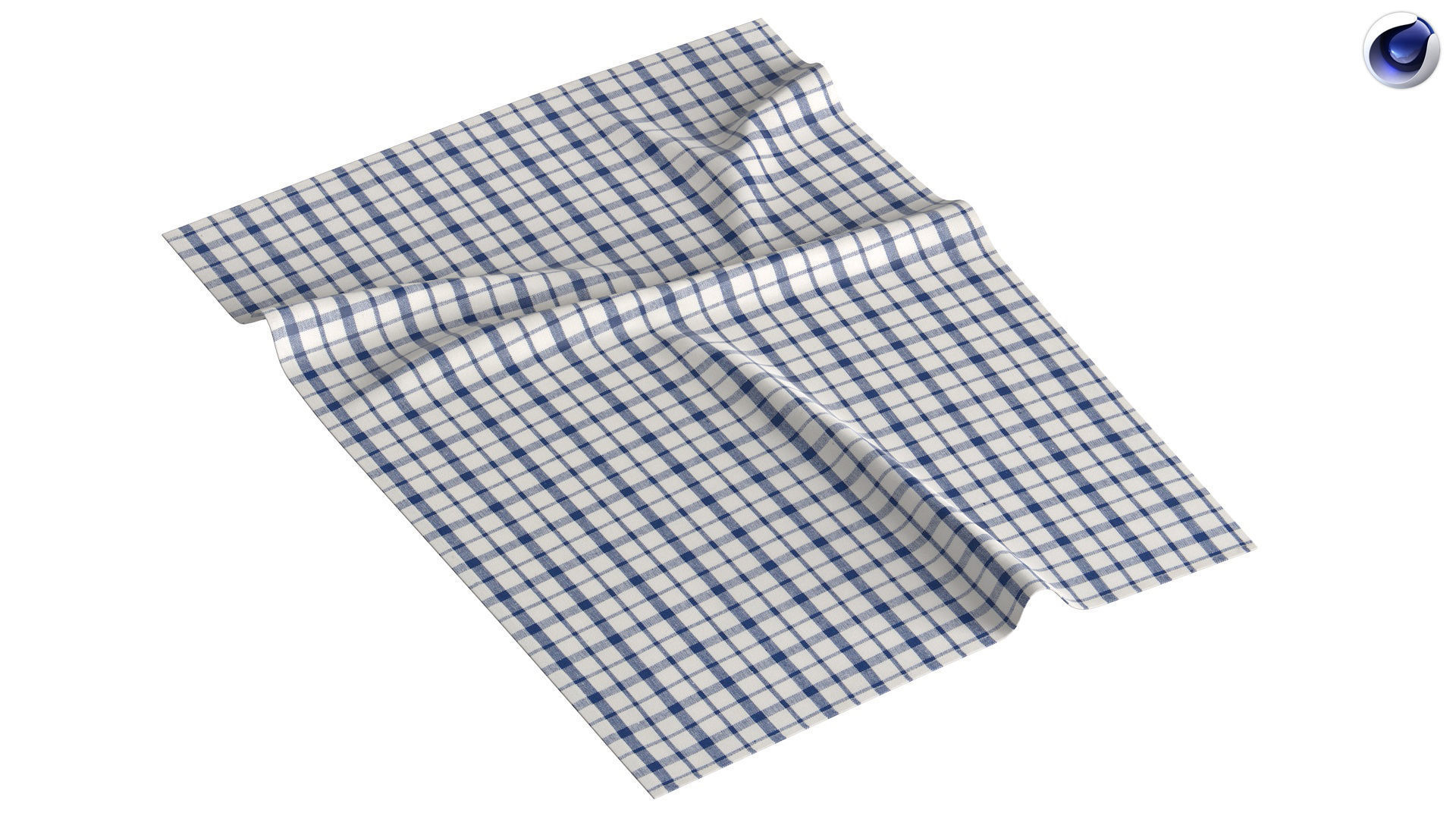 Tea Towel V4 Low-poly 3D model_2