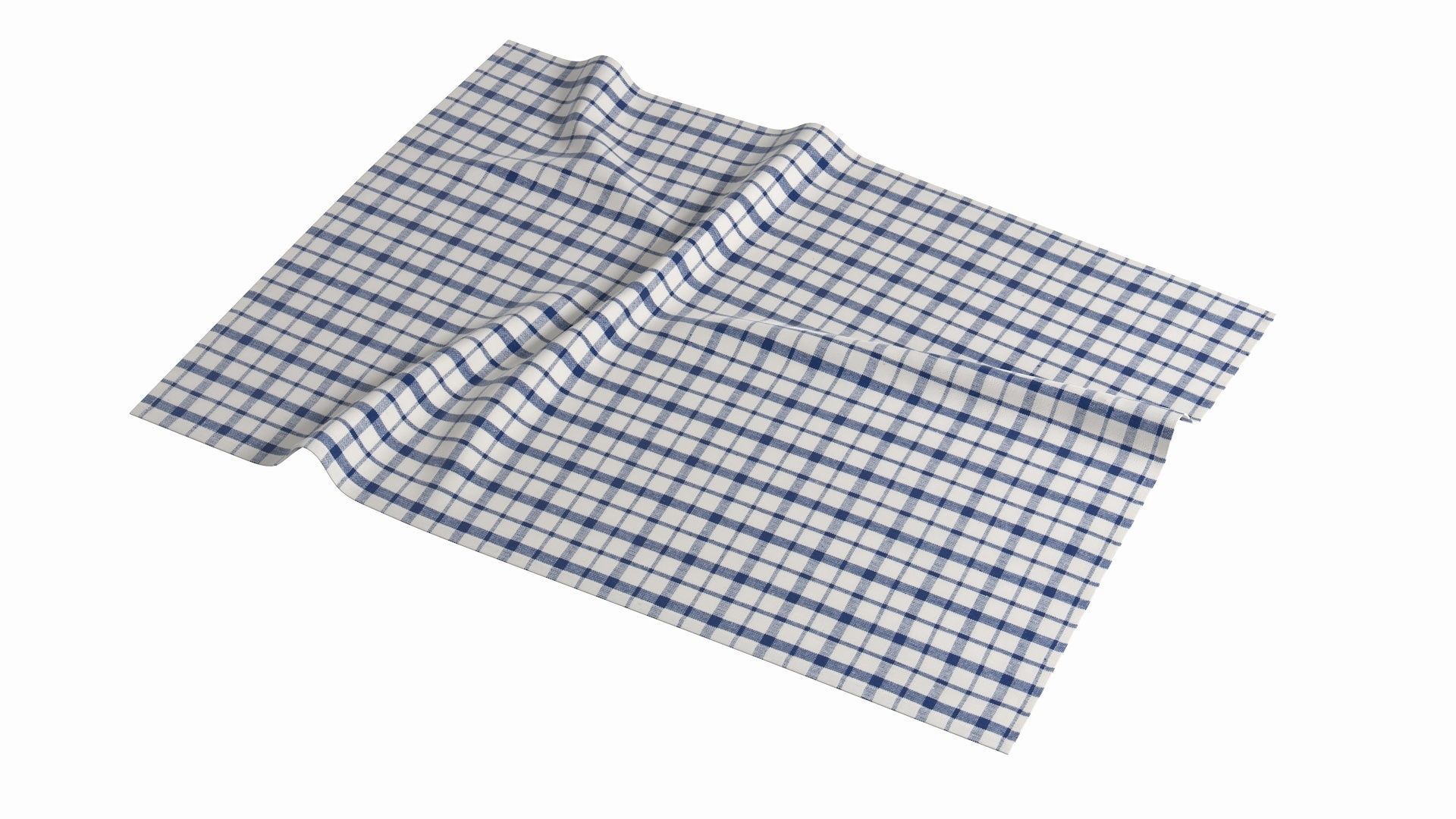 Tea Towel V4 Low-poly 3D model_3