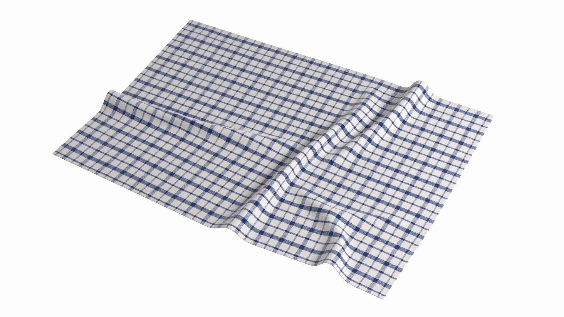Tea Towel V4 Low-poly 3D model_8