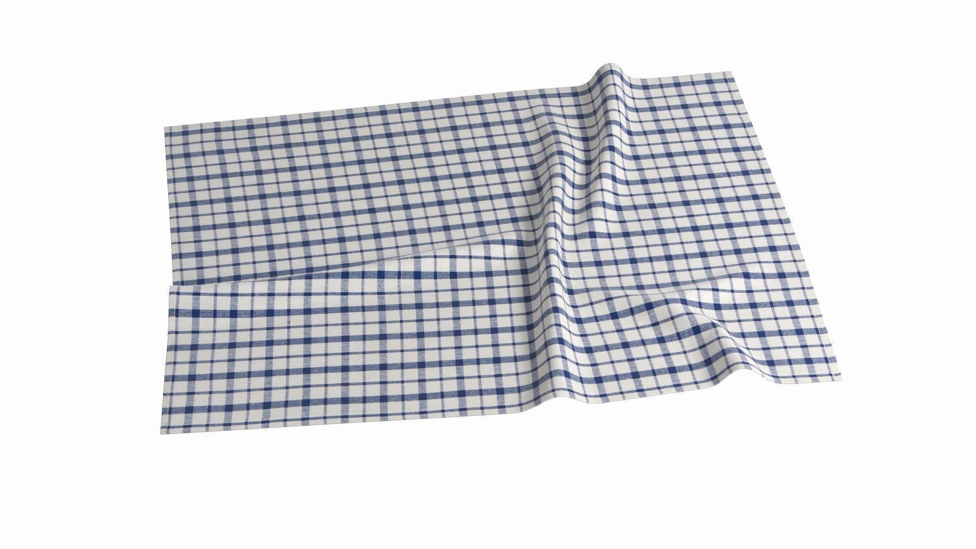 Tea Towel V4 Low-poly 3D model_9