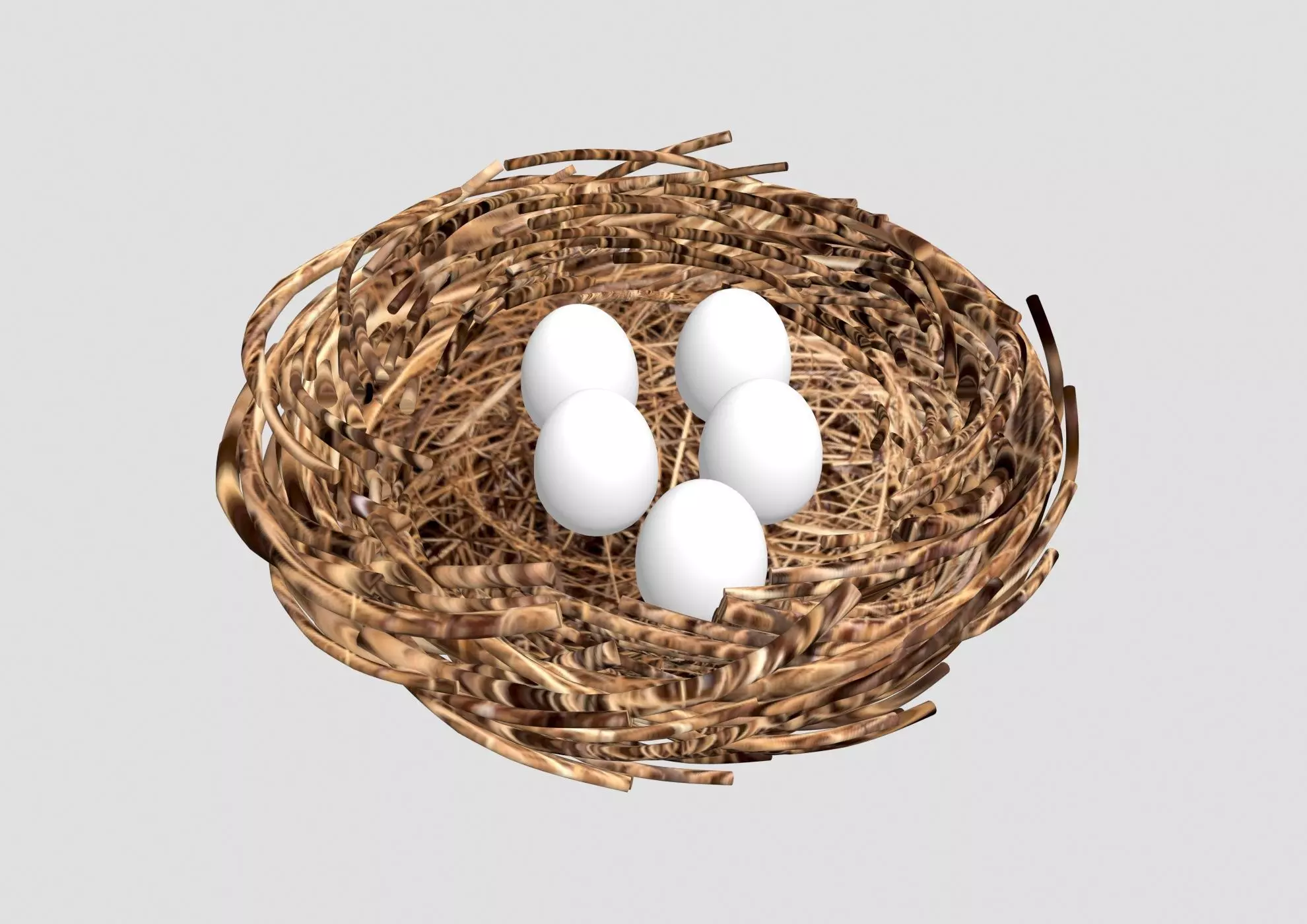 egg nest 3D model_0