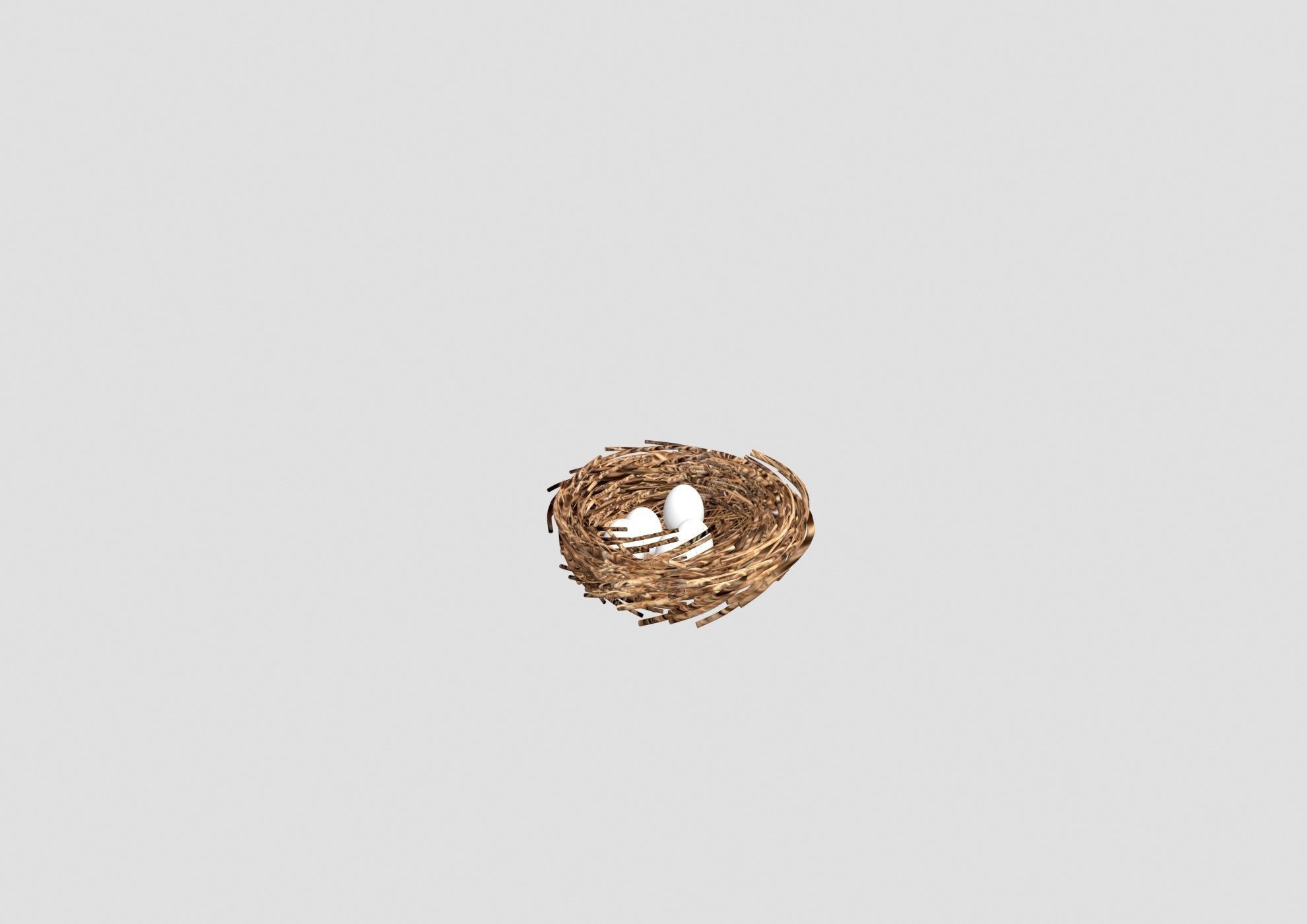 egg nest 3D model_3