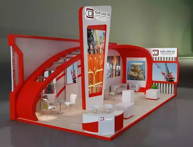 Booth Exhibition Stand a230b 3D model