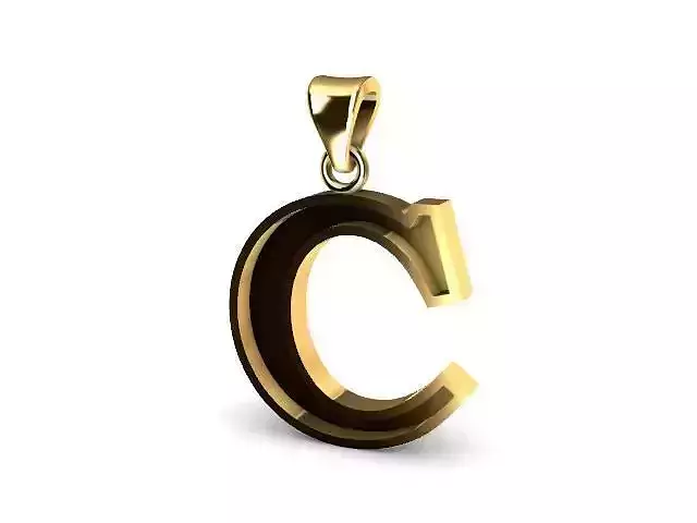 letter C pendant 