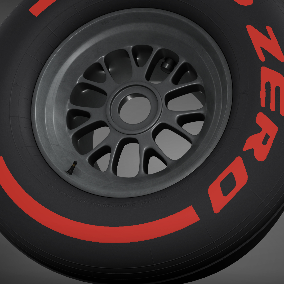 F1 tyre supersoft rear 3D model_5