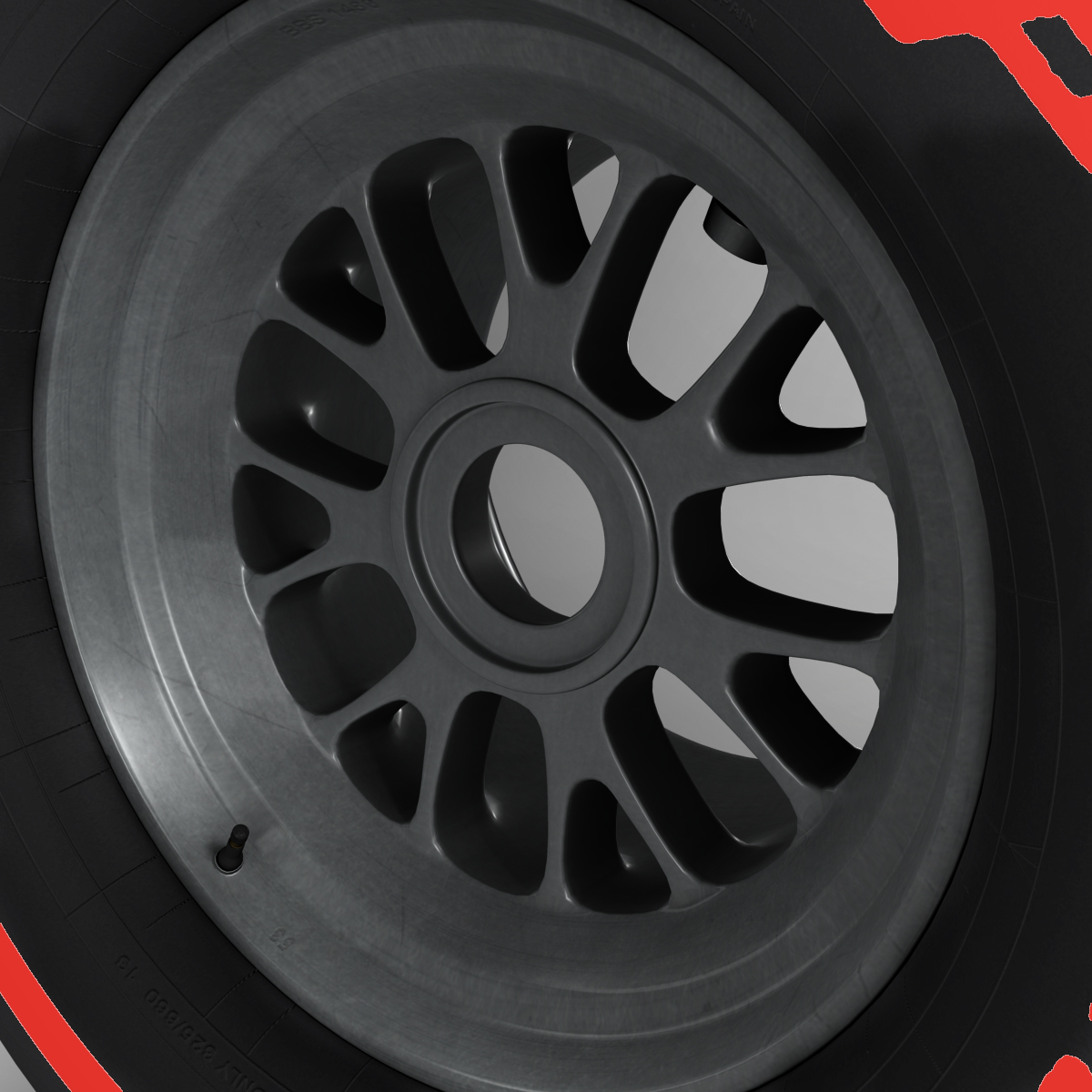 F1 tyre supersoft rear 3D model_2