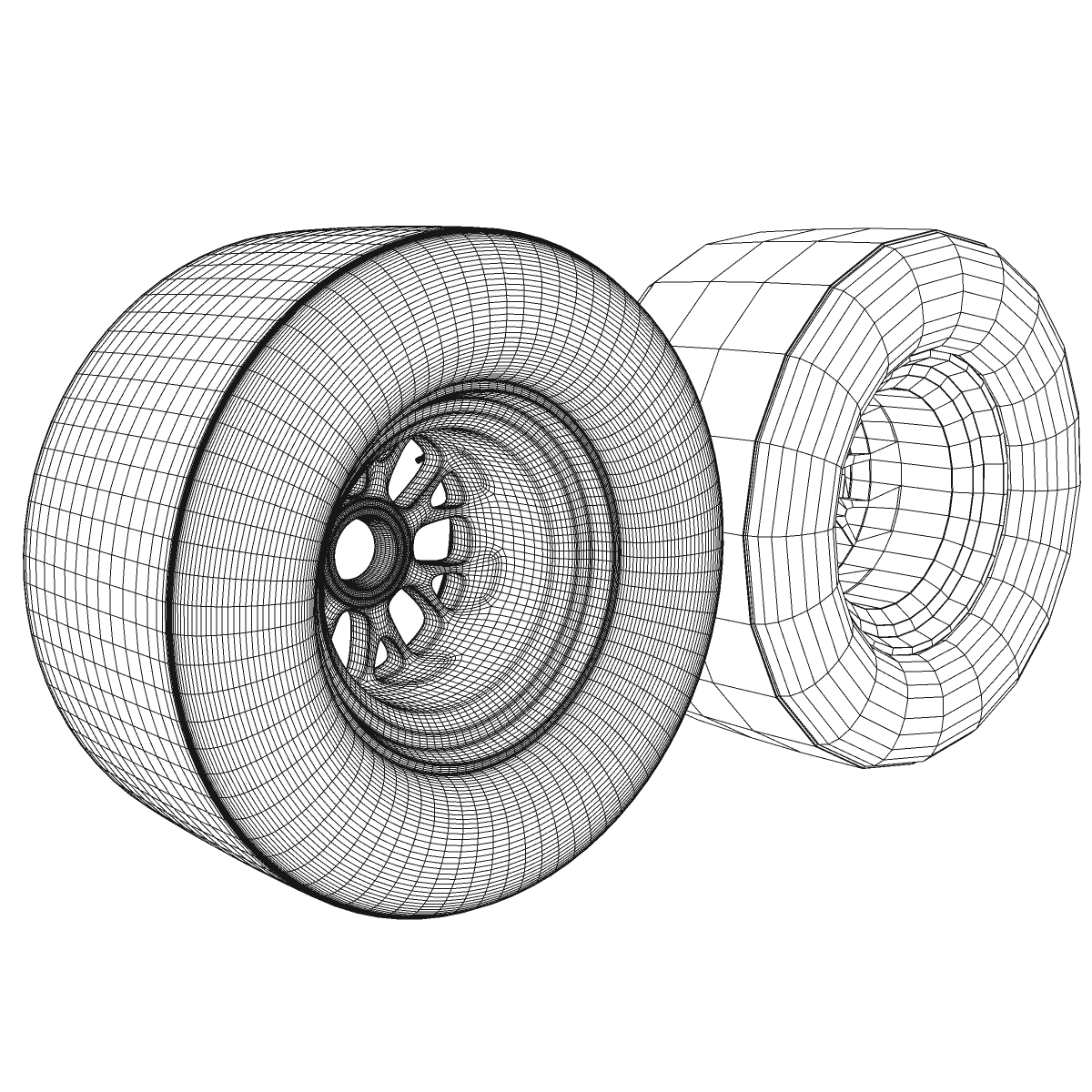 F1 tyre supersoft rear 3D model_12