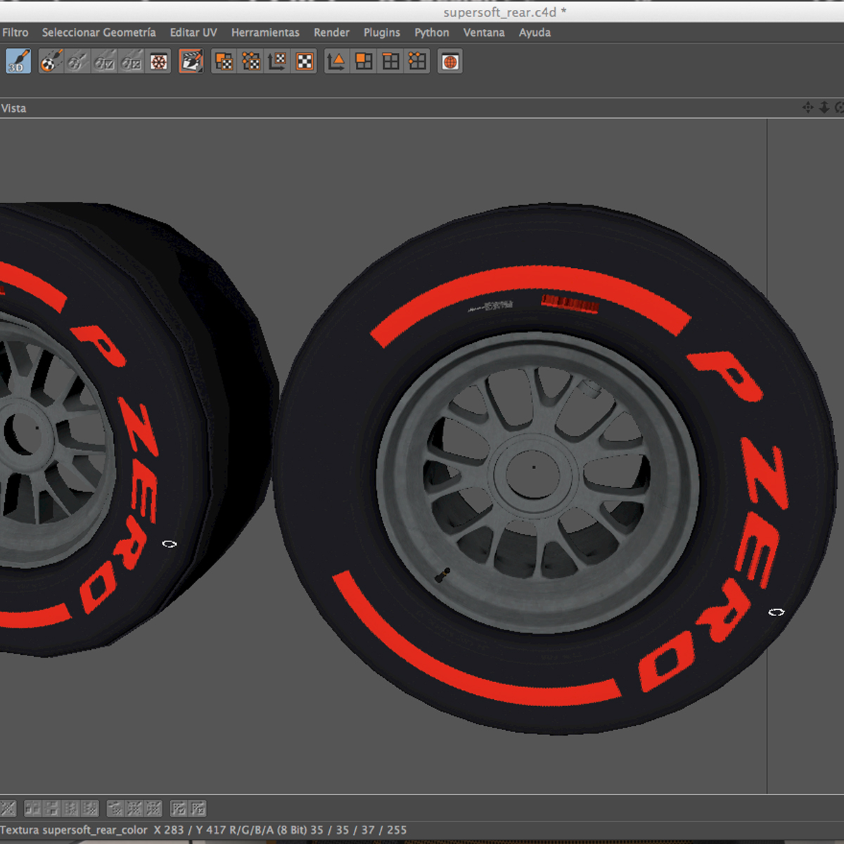 F1 tyre supersoft rear 3D model_8