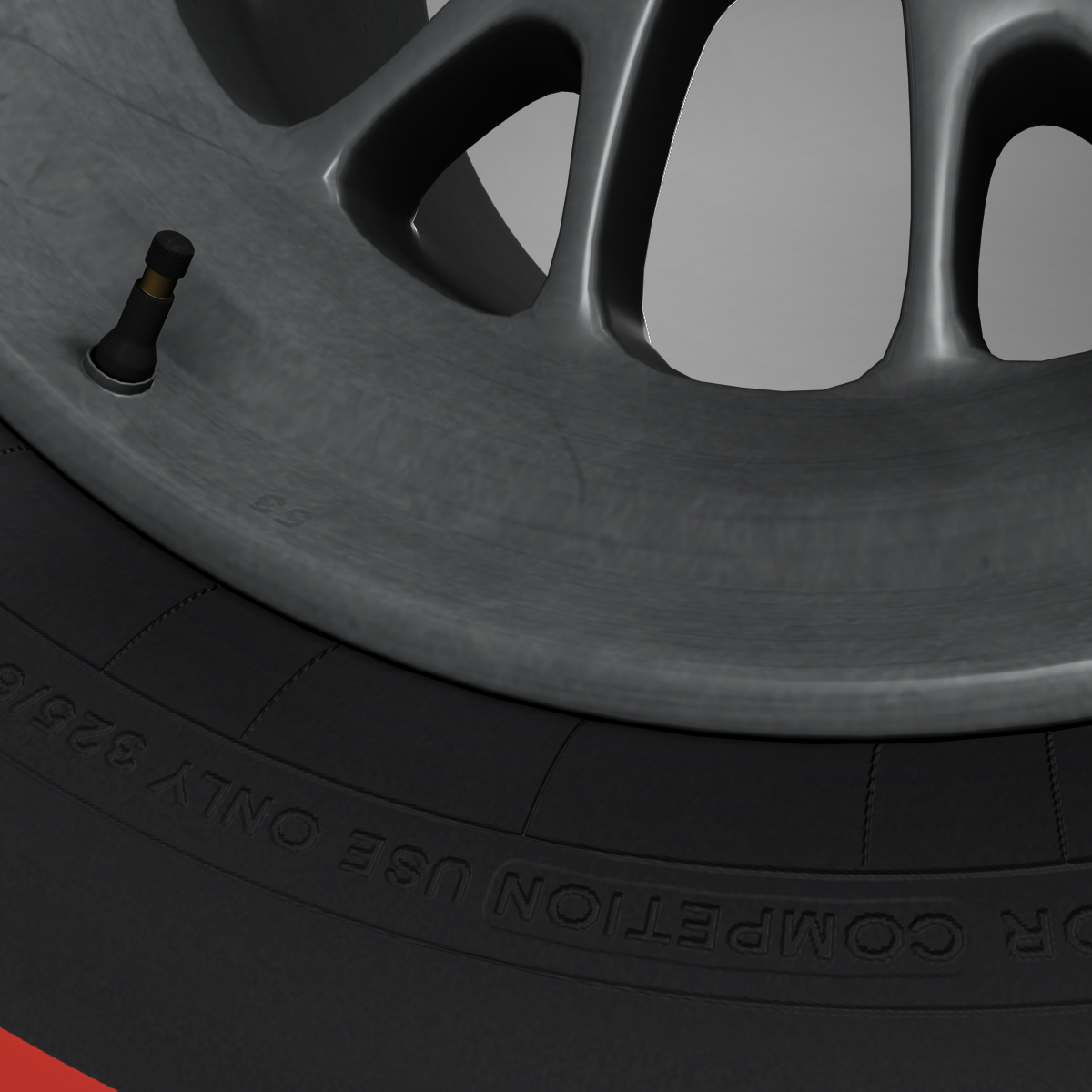 F1 tyre supersoft rear 3D model_4
