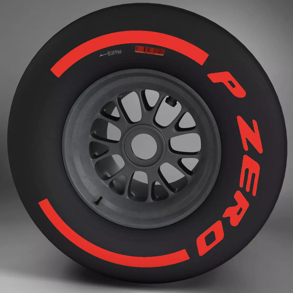 F1 tyre supersoft rear 3D model_0
