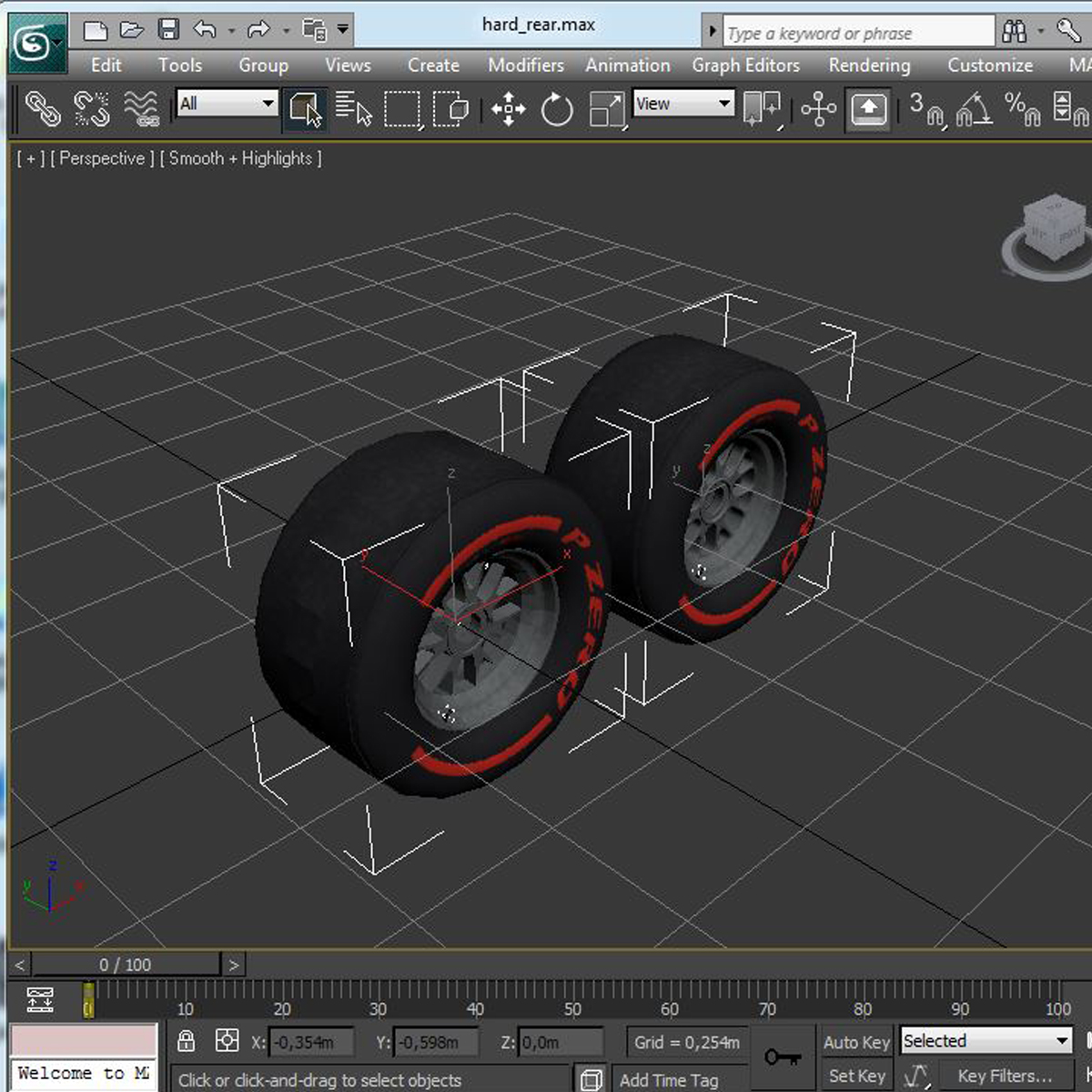 F1 tyre supersoft rear 3D model_9