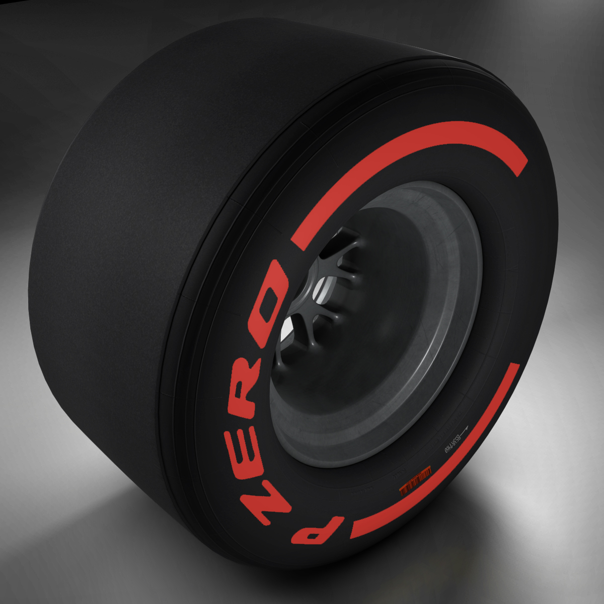 F1 tyre supersoft rear 3D model_6