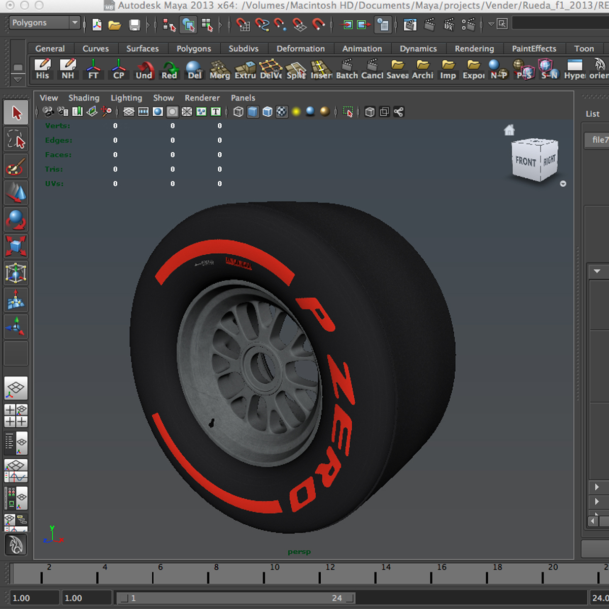 F1 tyre supersoft rear 3D model_7