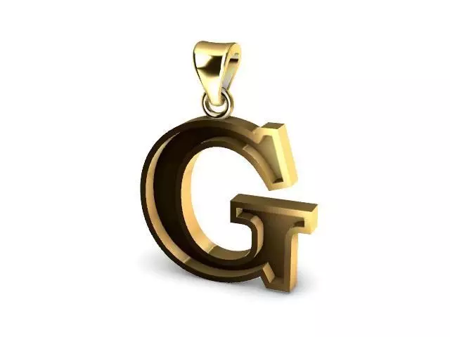 letter G pendant 3D print model