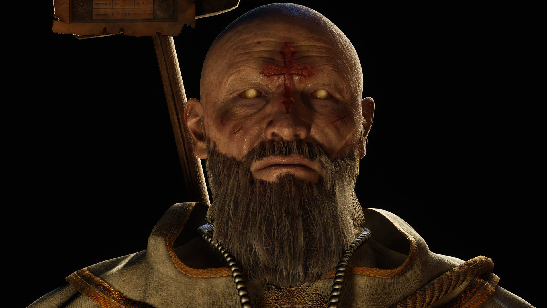 Priest Low-poly 3D model_6