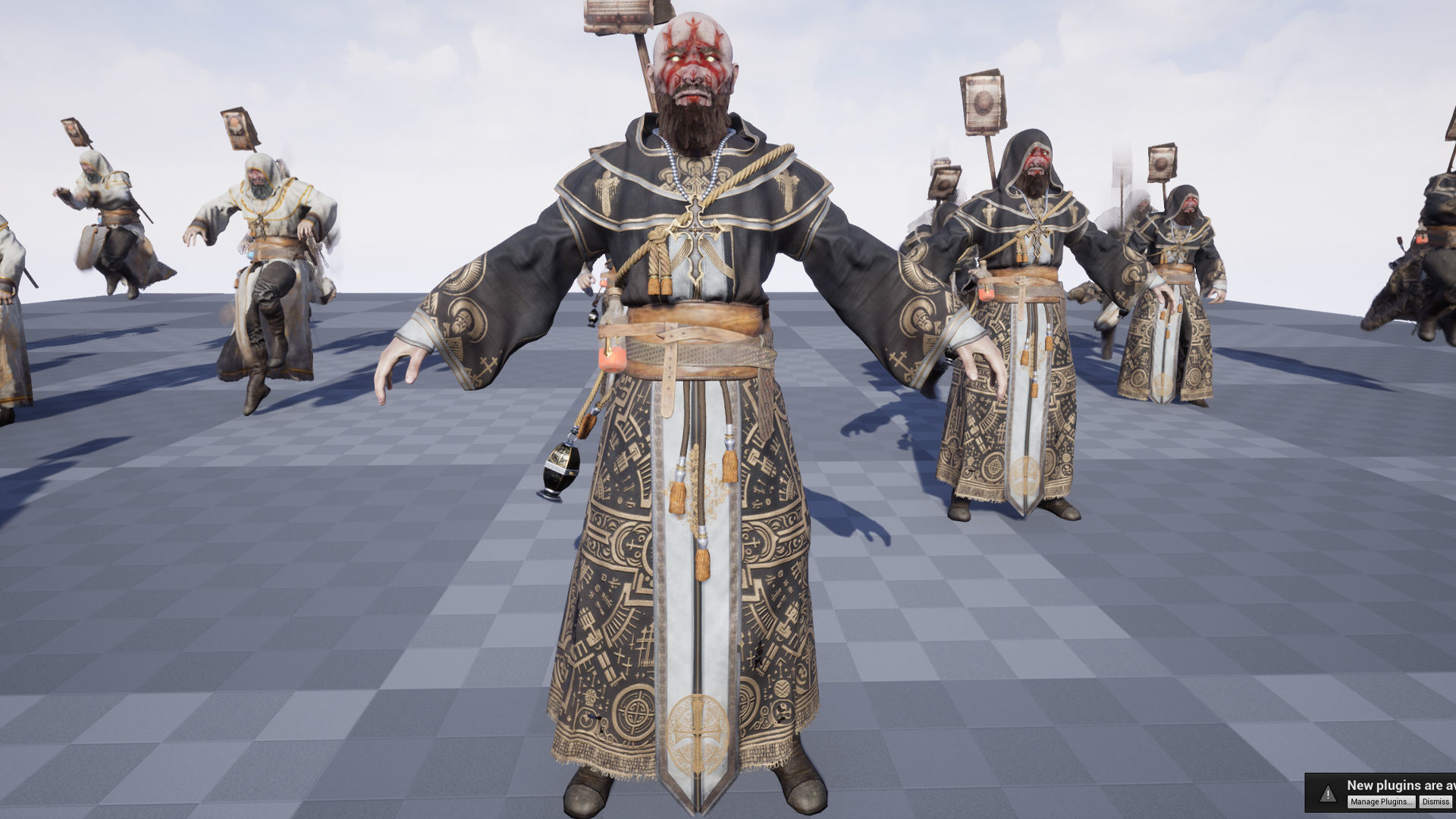 Priest Low-poly 3D model_14