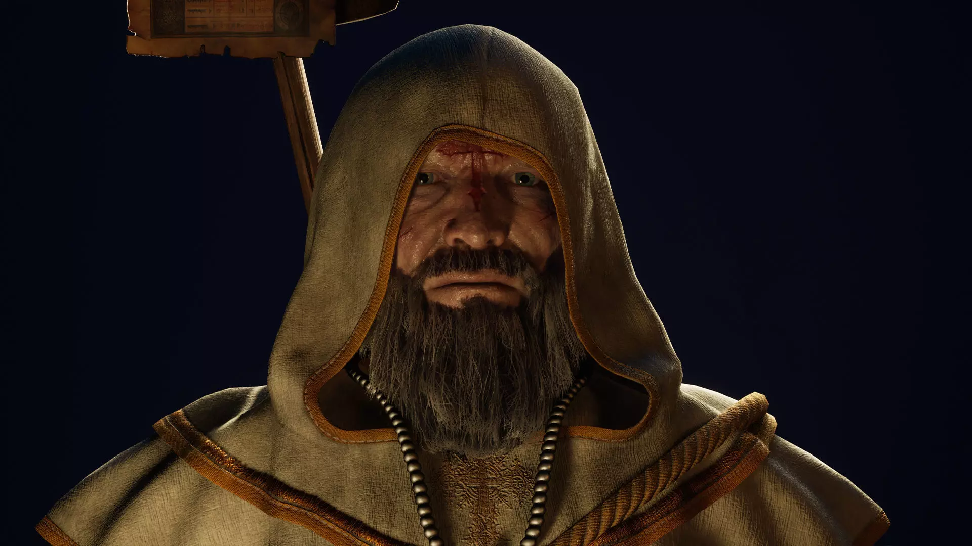 Priest Low-poly 3D model_0