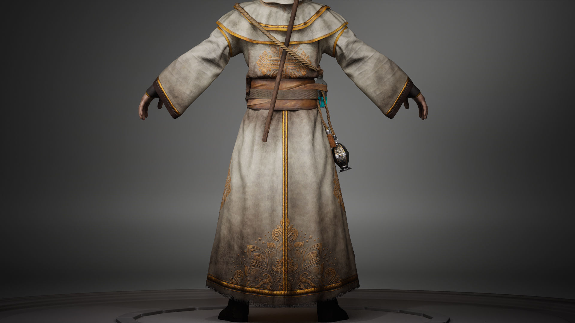 Priest Low-poly 3D model_10