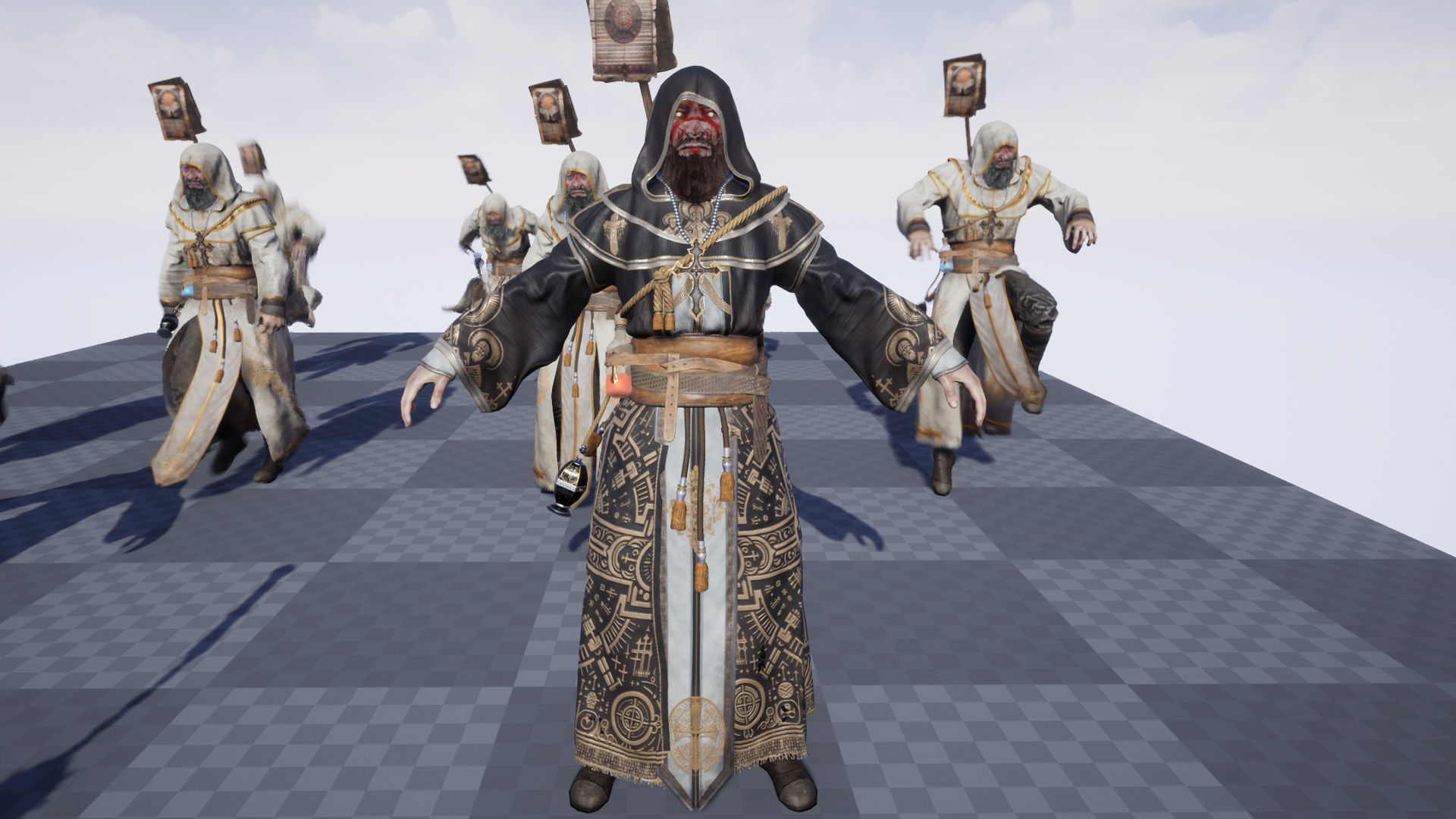 Priest Low-poly 3D model_17