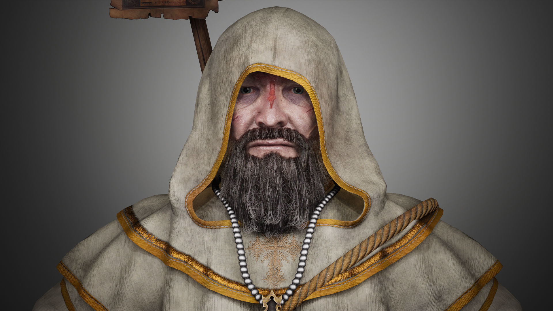 Priest Low-poly 3D model_12