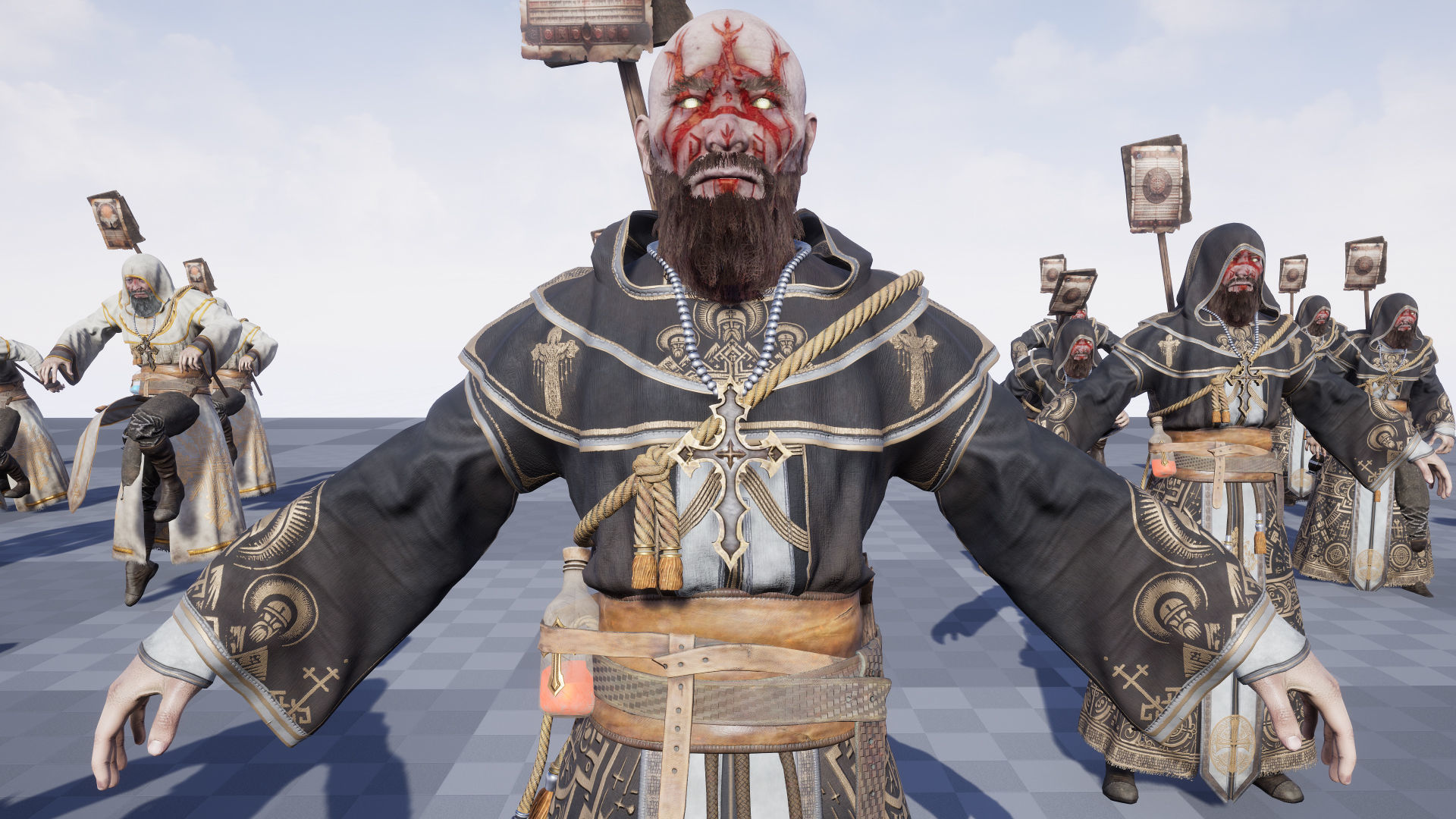 Priest Low-poly 3D model_16