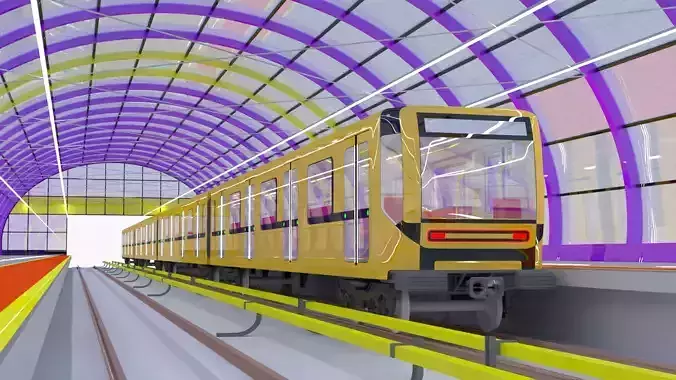 Metro station concept II 3D model