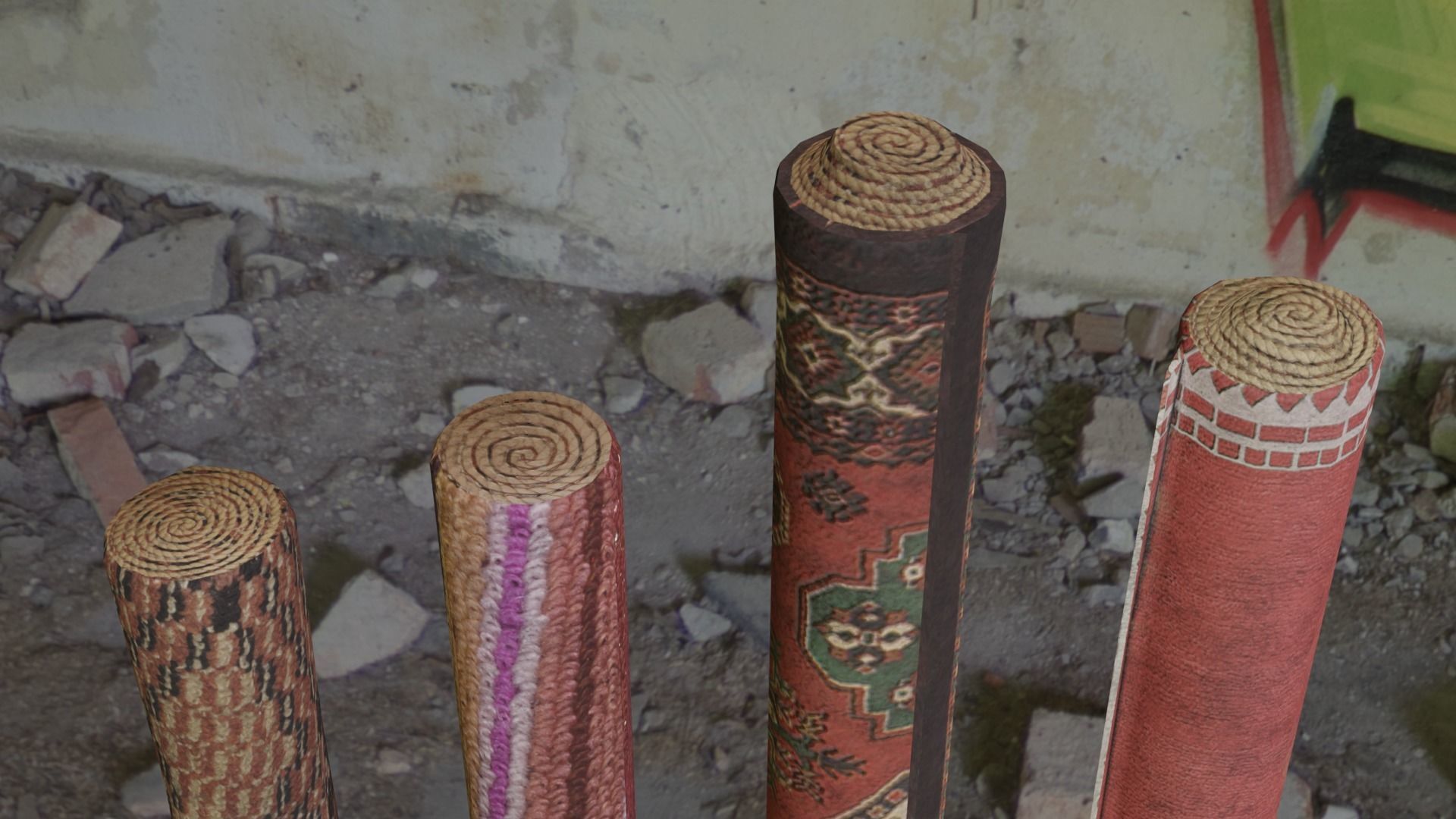 Carpets Low-poly 3D model_1