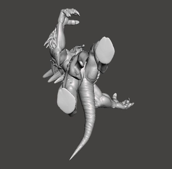 HORNED DEMON MINIATURE MODEL FOR FANTASY GAMES DND RPG 3D print model_5