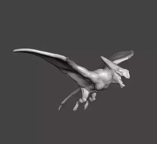 HUMANOID PTERAMONSTER FIGURE MODEL ANIMAL CREATURE DND RPG 3D print model