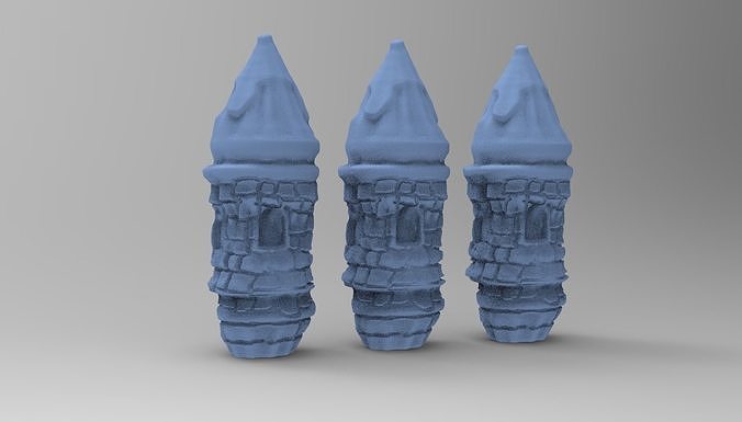 Blackstar Winter stylised turret  3D model