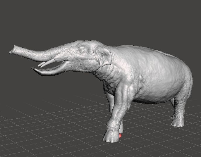 PLATYBELODON FIGURE MINIATURE MODEL CREATURE MONSTER DND RPG 3D print model_3