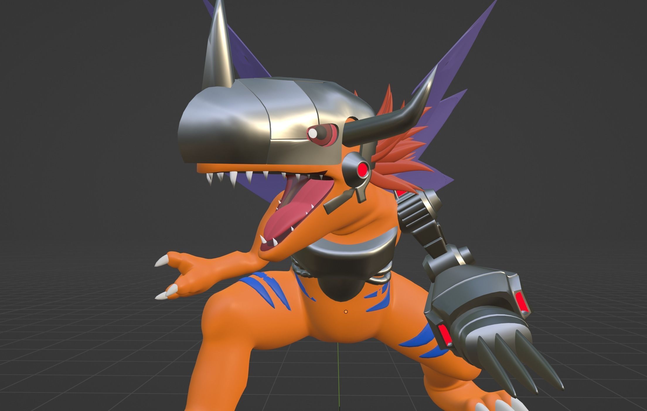 MetalGreymon - Digimon 3D model_9
