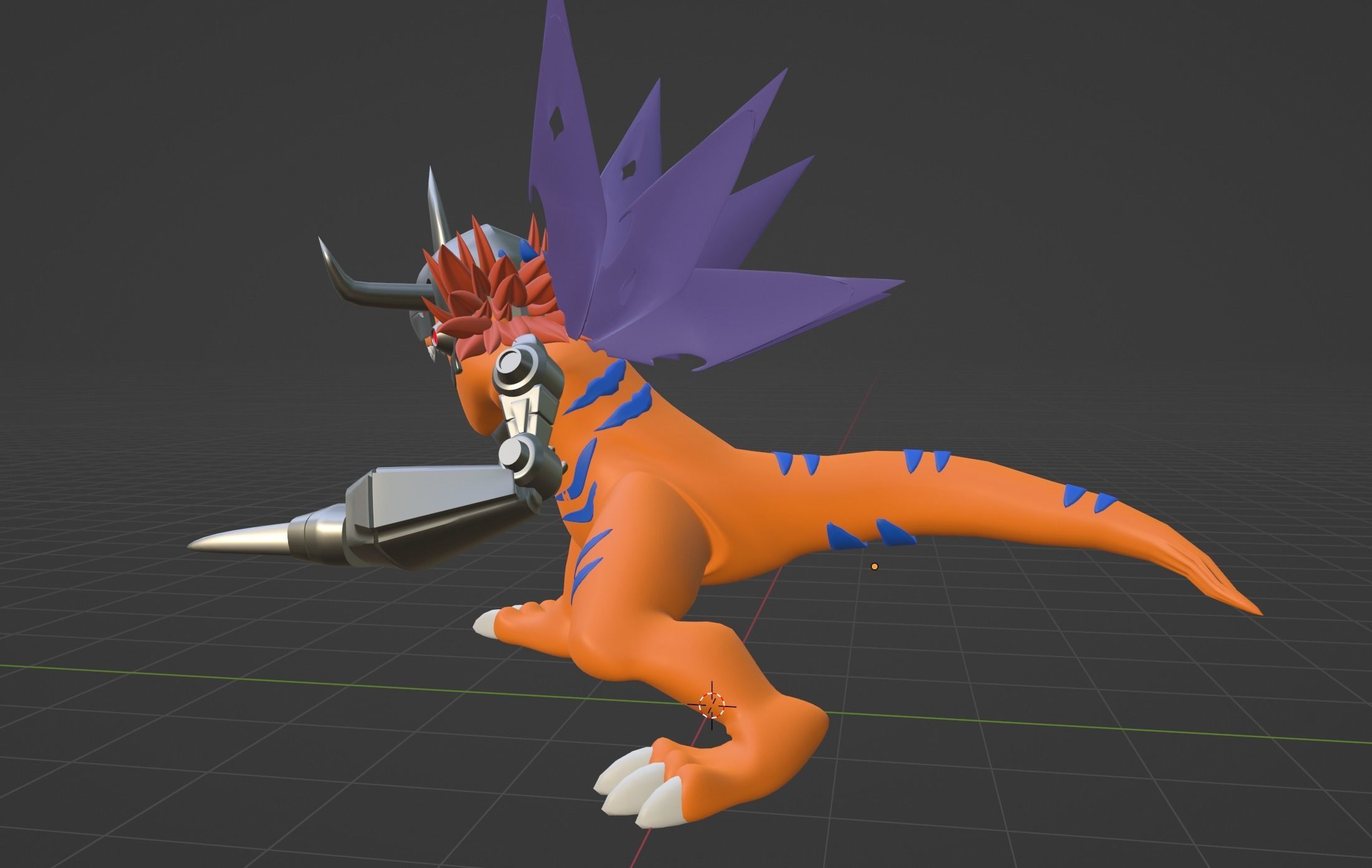 MetalGreymon - Digimon 3D model_6