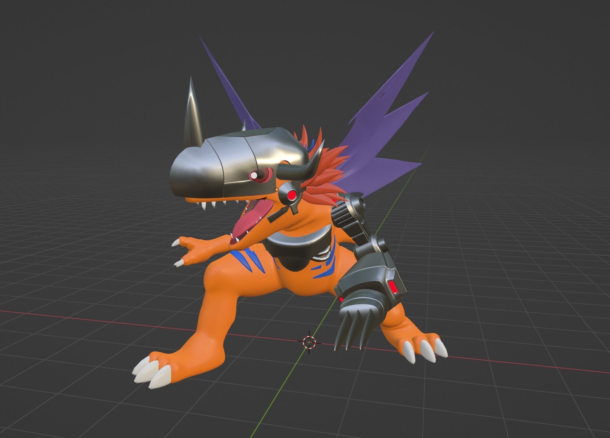 MetalGreymon - Digimon 3D model_5