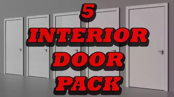 Interior Door Design - 1-5 3D model