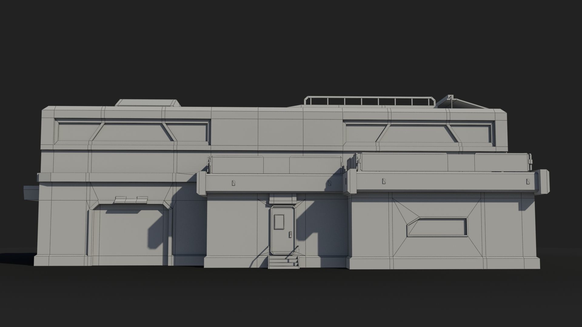 Sci-Fi Industrial x5 Low-poly 3D model_6